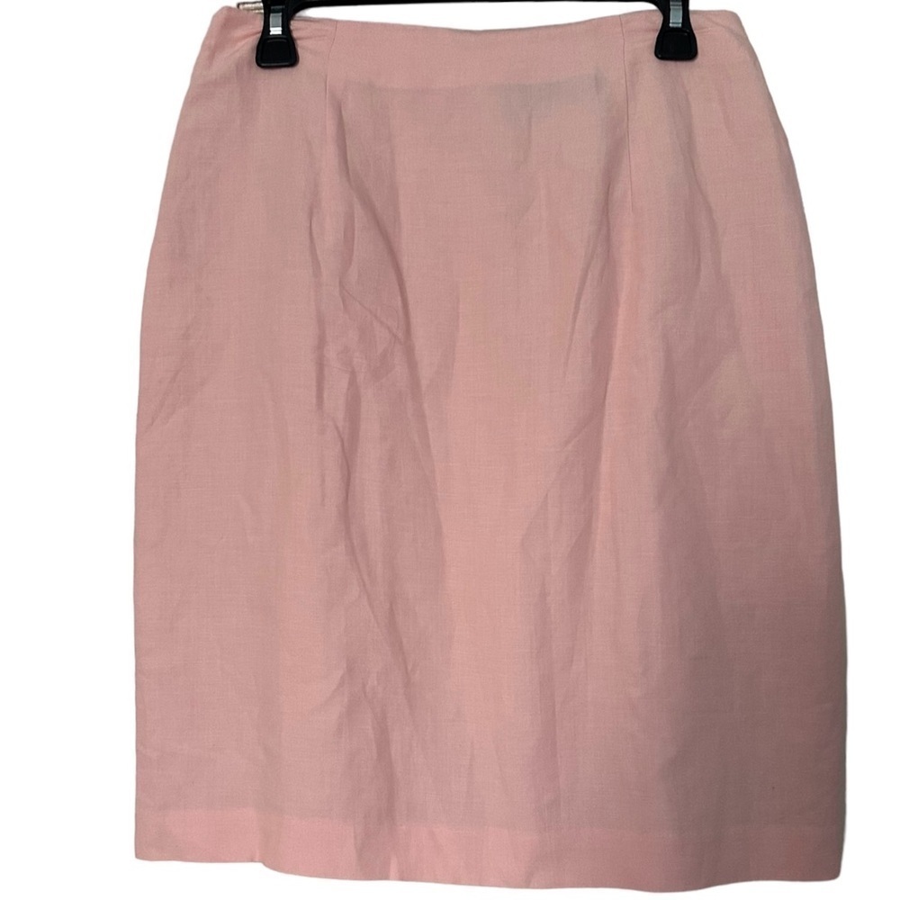 Laura Scott Skirt Pink Linen 14
